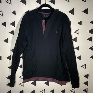 Fred Perry long sleeve button down polo